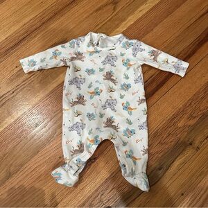 NWOT Kenzo Cream Animal Circus Print Kids Footie